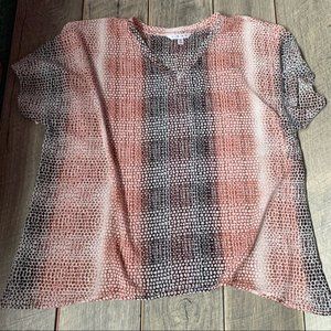 CAbi cover up tee semi sheer Top Small